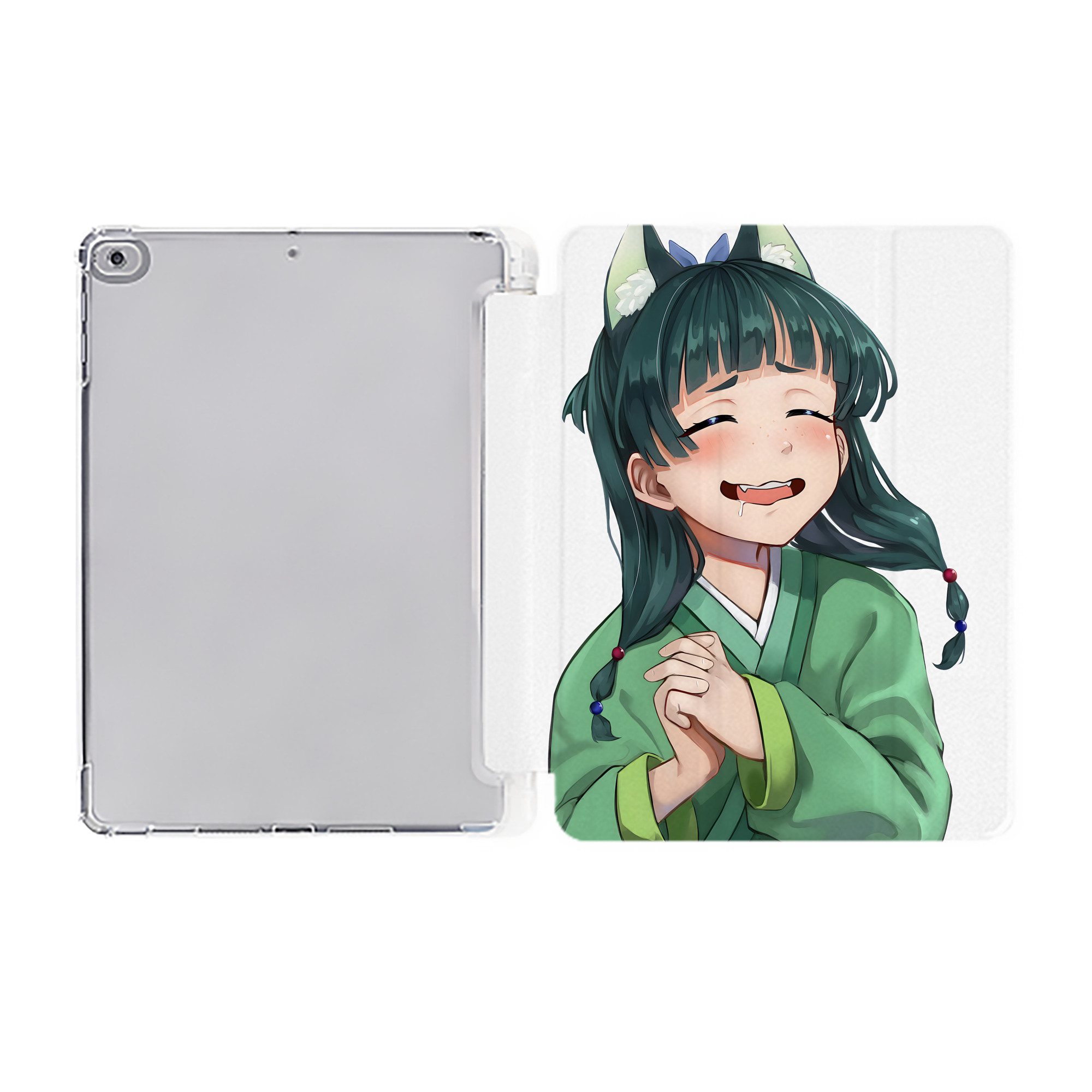 （画像用） 薬屋のひとりごと The Apothecary Diaries IPad ケース ペン収納付き 三つ折りスタンド PUレザー×シリコン 対応機種9.5/10.5/10.9インチ